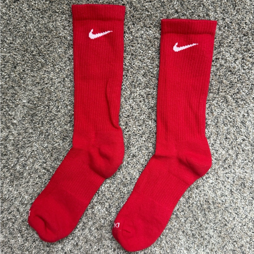 Nike Bright Red Crew Socks